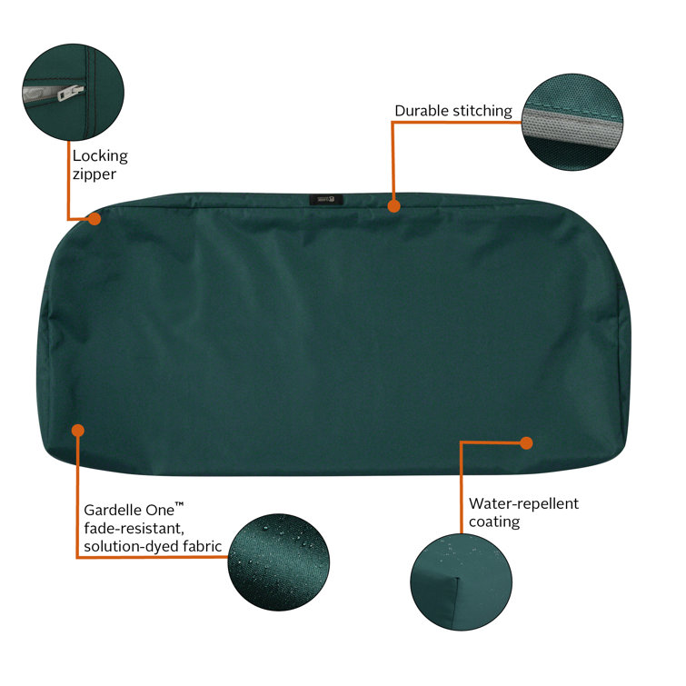 Mallard Green Polyester Outdoor Bench Cushion Cover