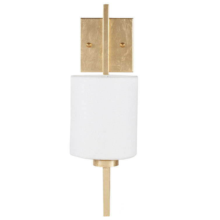 Beckham Contemporary Gold Leaf Dimmable Wall Sconce