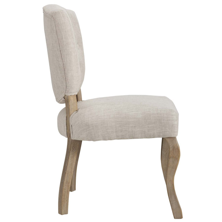 Chic Array Vintage French Beige Velvet Side Chair