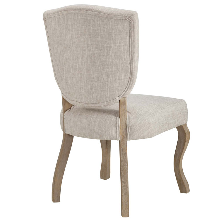 Chic Array Vintage French Beige Velvet Side Chair