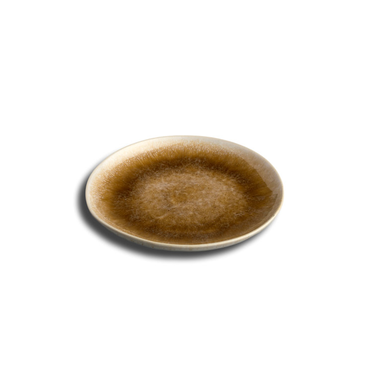 Point Lobos 6.5" Brown and White Ceramic Appetizer Plate