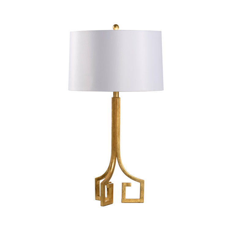 Corinth Antique Gold Leaf Silkette Shade Table Lamp