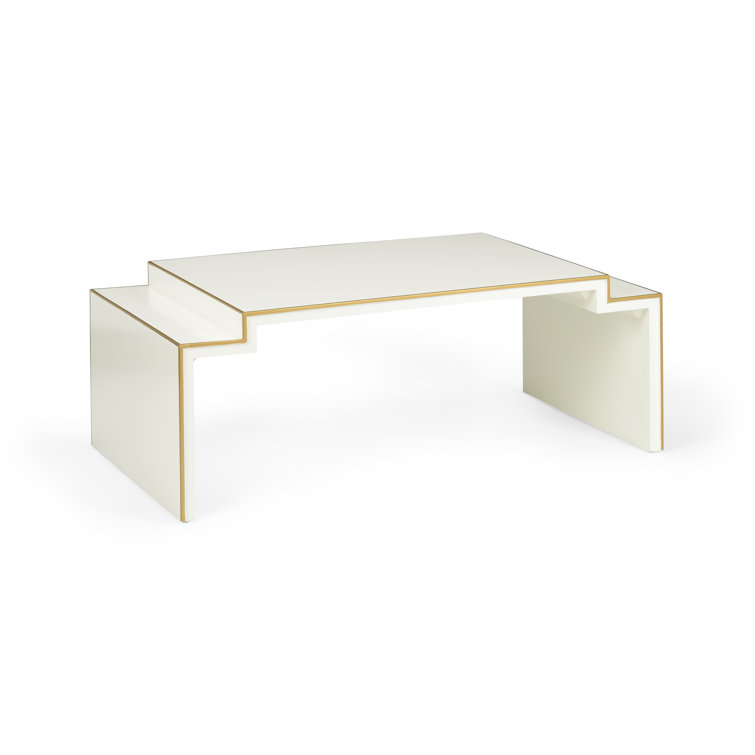 Chatsworth Cream and Gold Edged Hand-Planed Coffee Table