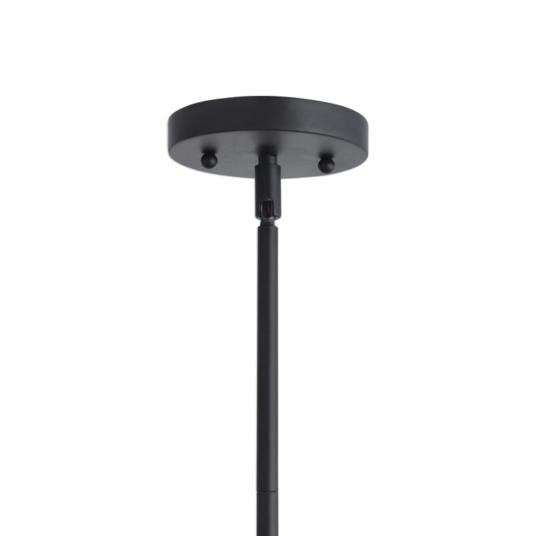 Matte Black Geometric Metal 3-Light Pendant