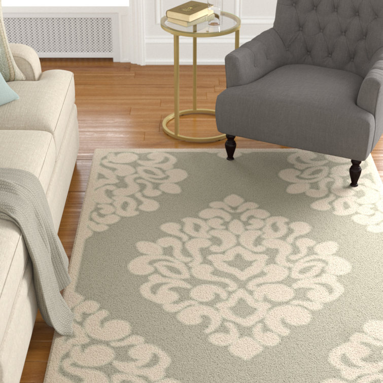 Gray and White Tufted Wool Reversible Area Rug