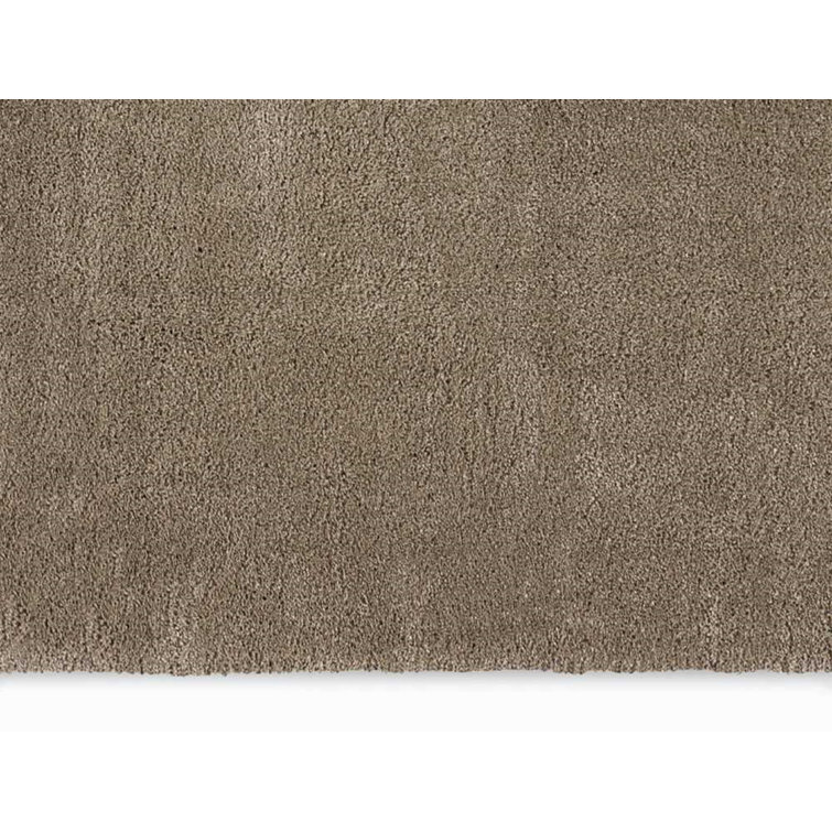 Silver Synthetic Rectangle Shag Area Rug 5'3" x 7'5"