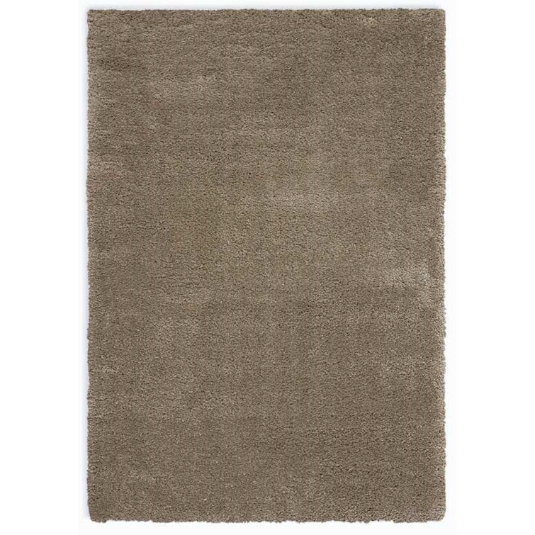 Silver Synthetic Rectangle Shag Area Rug 5'3" x 7'5"