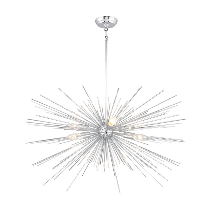 Chrome Crystal 6-Light Sputnik Sphere Chandelier