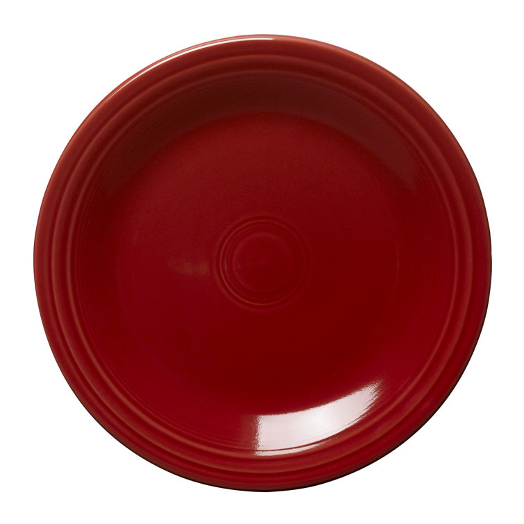 Scarlet Glazed Ceramic 10.5" Dinner Plate