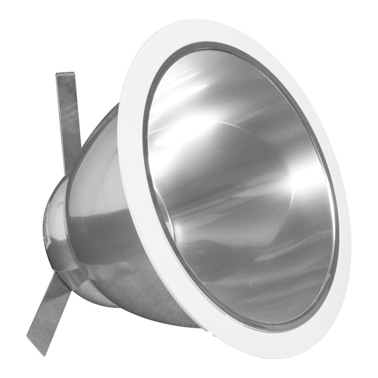 6'' White and Chrome Reflector Recessed Trim