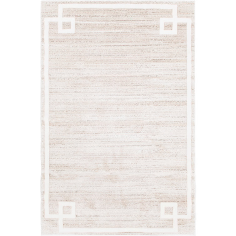 Manhattan Serenity Beige Rectangular Easy-Care Area Rug