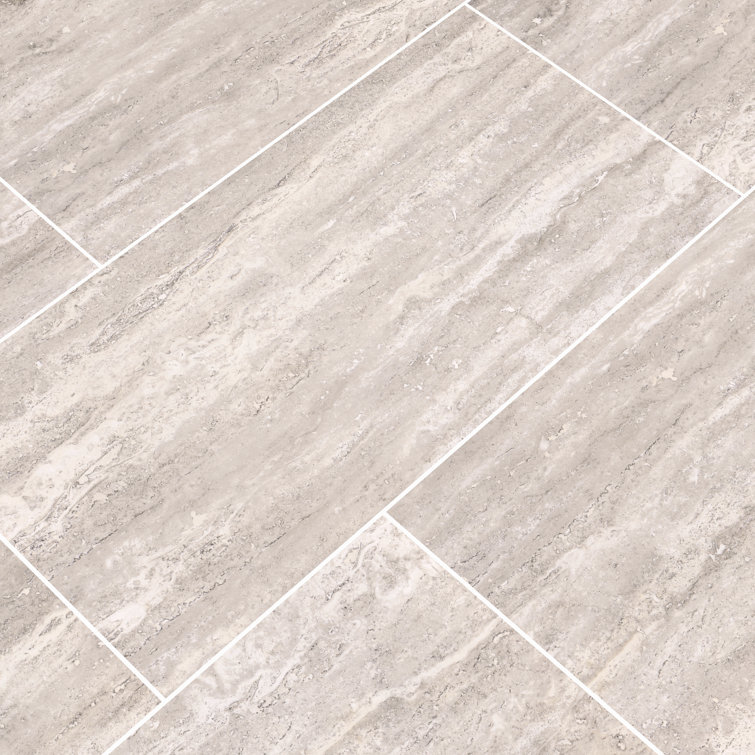 Pietra Venata White Large Polished Porcelain Floor and Wall Tile