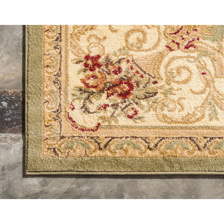 Aracelia Multicolor Synthetic Floral Rectangle Rug