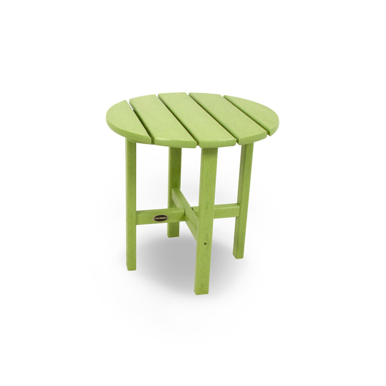 Lime Green 18" Round Recycled Plastic Side Table
