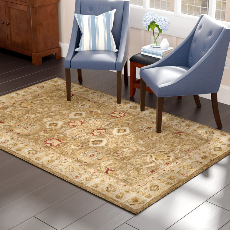 Heirloom Persian-Inspired Hand-Tufted Wool Round Rug in Brown/Beige