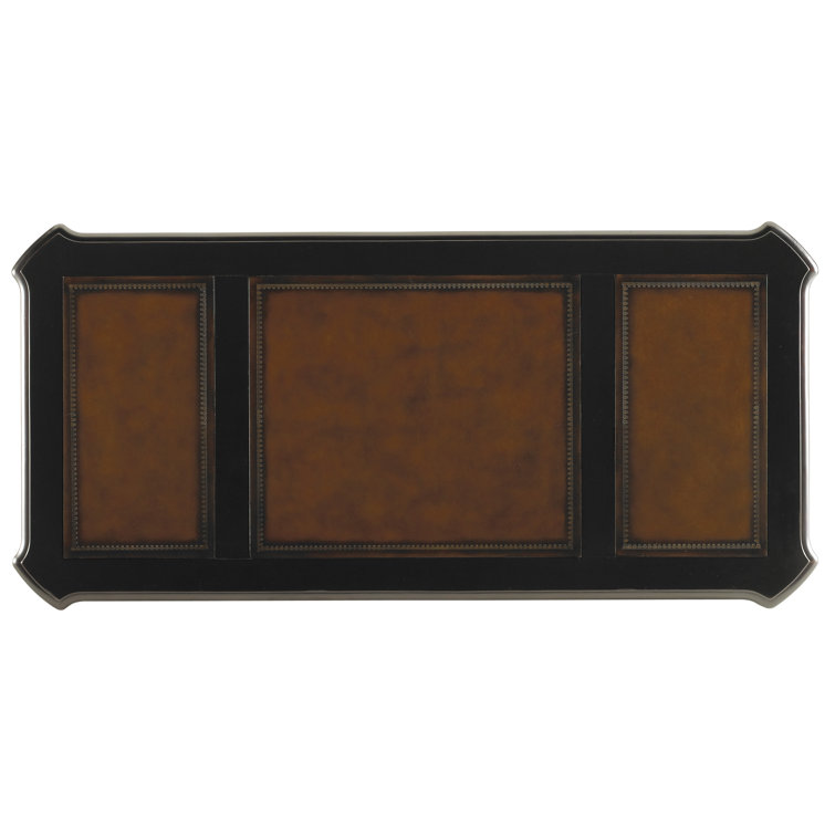 Black Traditional Wood Home Office Desk with Drawers