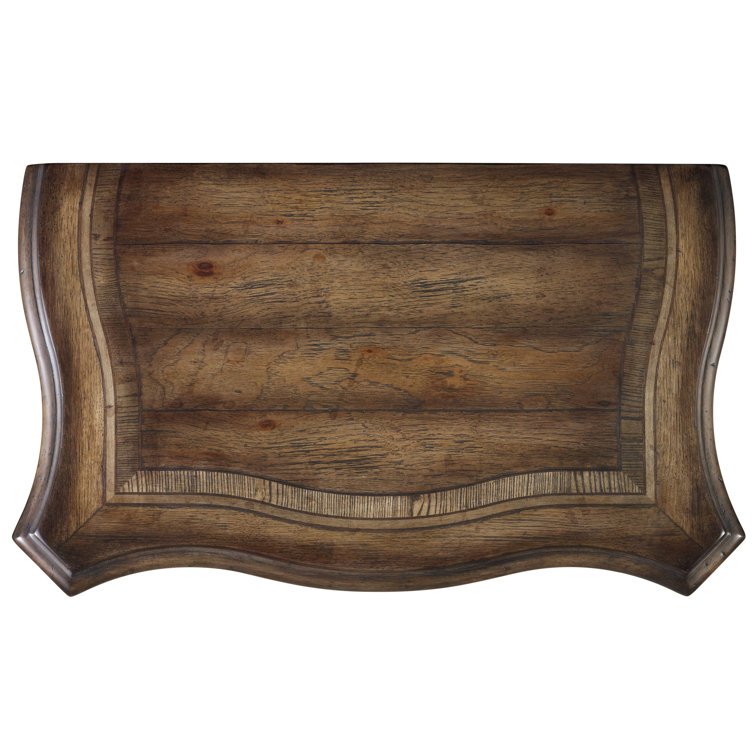 Traditional Walnut 3-Drawer Nightstand with Carved Details