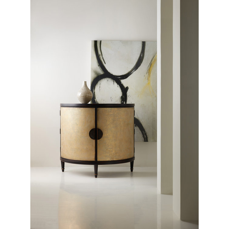 Melange 42" Beige and Brown Wood Accent Chest