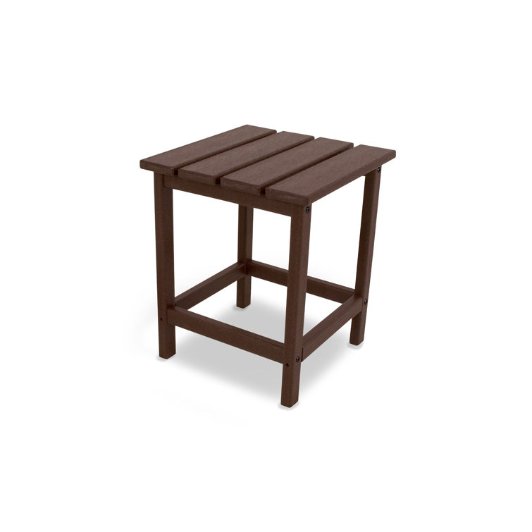 Mahogany 18" Outdoor Side Table with Recycled Lumber
