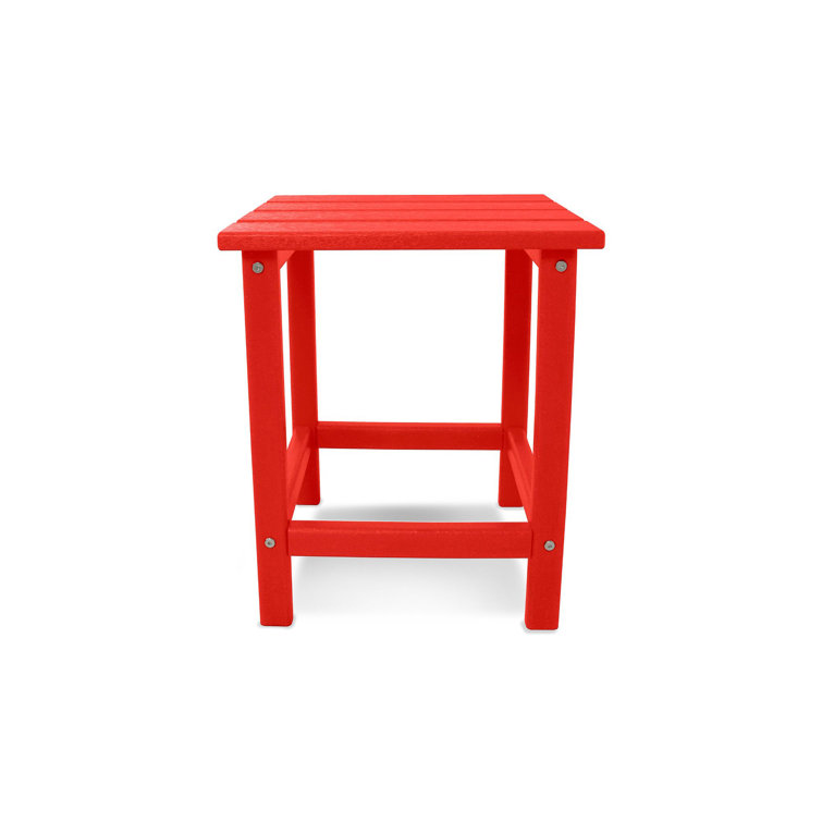 Sunset Red 18" POLYWOOD Outdoor Side Table