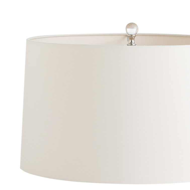 Modern Irregular Mouth Blown Glass Table Lamp with Putty Shade