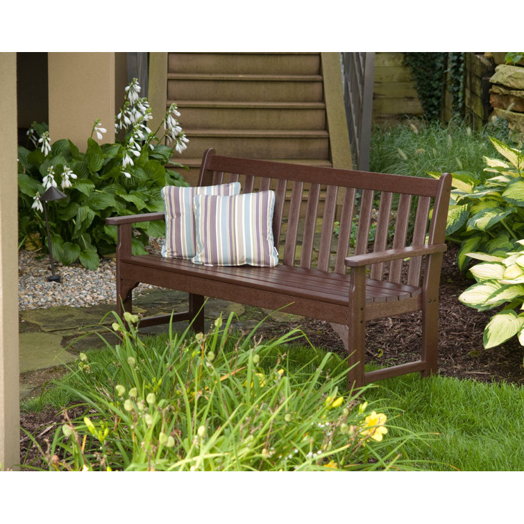 Mahogany 60" Recycled Plastic Outdoor Patio Bench