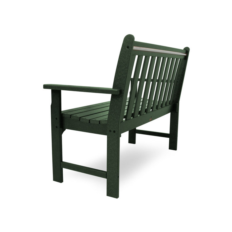 Green Recycled Plastic 48" Garden Bench