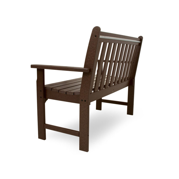 Mahogany 48" Recycled Plastic Outdoor Patio Bench