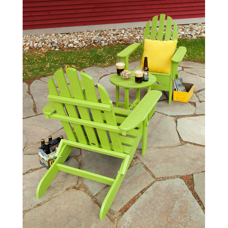 Lime Green 18" Round Recycled Plastic Side Table
