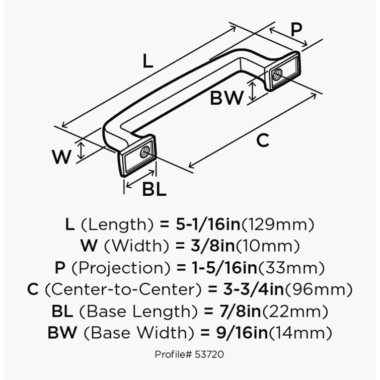 Satin Nickel 3-3/4 Inch Center-to-Center Cabinet Pull