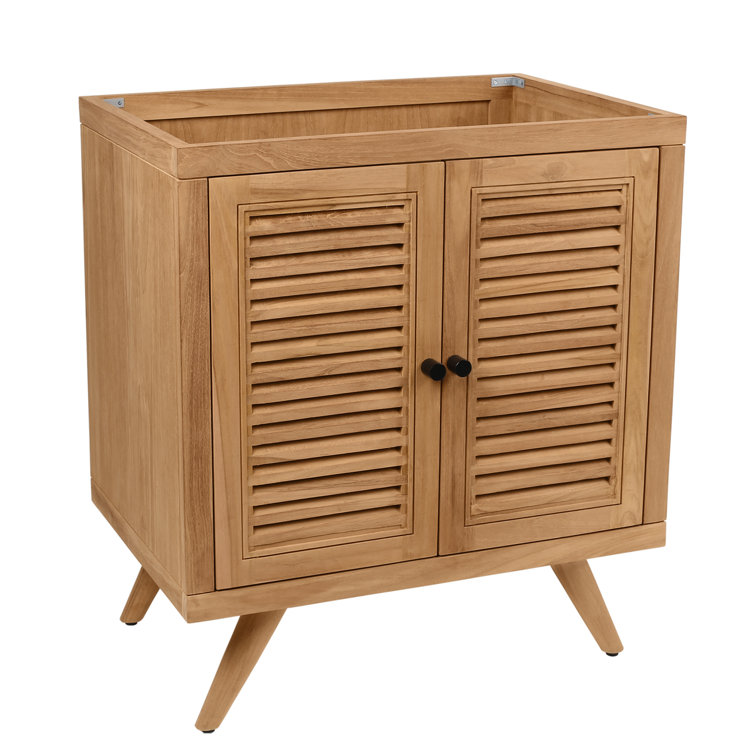 Harper 30'' Natural Teak Solid Wood Bathroom Vanity Base