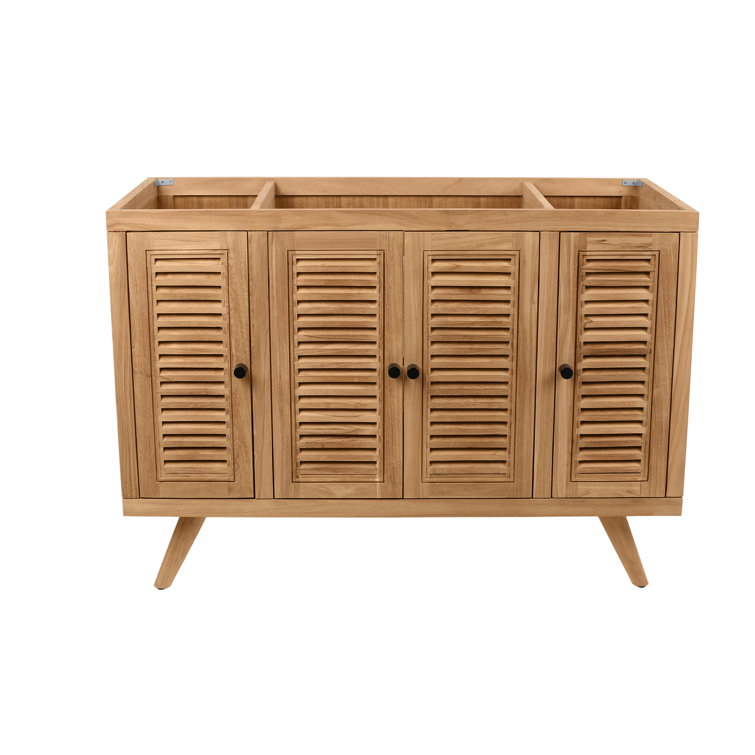 Harper Transitional 48" Teak Solid Wood Freestanding Vanity Base