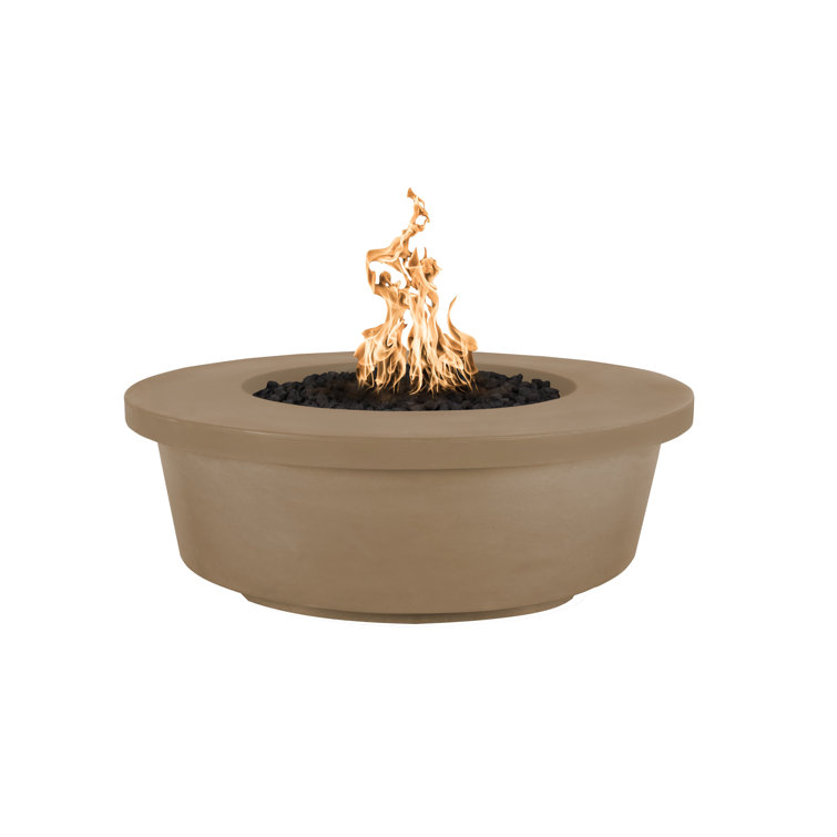 Gray 48" Round Concrete Propane Fire Pit
