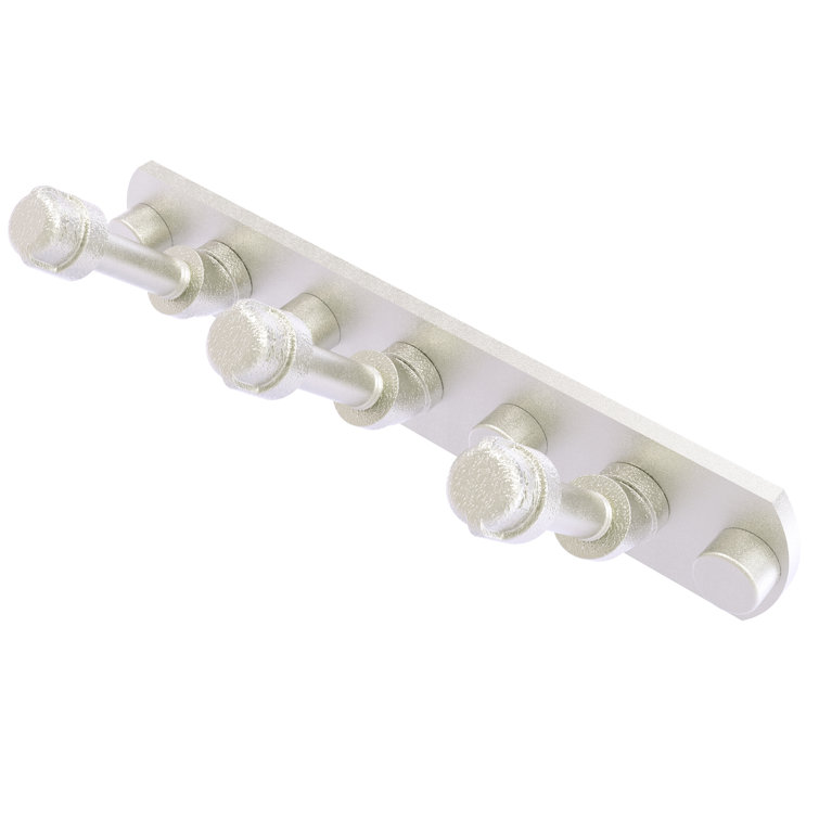 Satin Nickel 4-Hook Wall Mounted Rack
