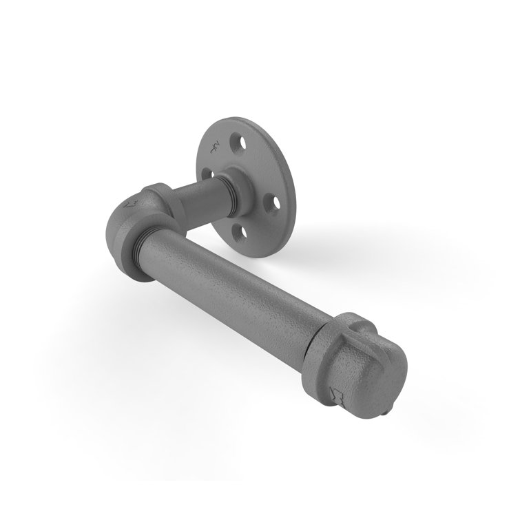 Matte Gray Industrial Wall Mounted Toilet Paper Holder