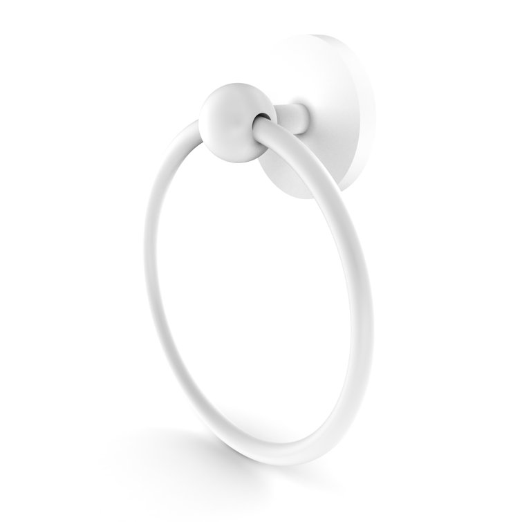 Matte White Solid Brass Wall Mounted Towel Ring