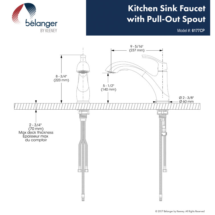 Polished Chrome Single Handle Pull-Out Kitchen Faucet