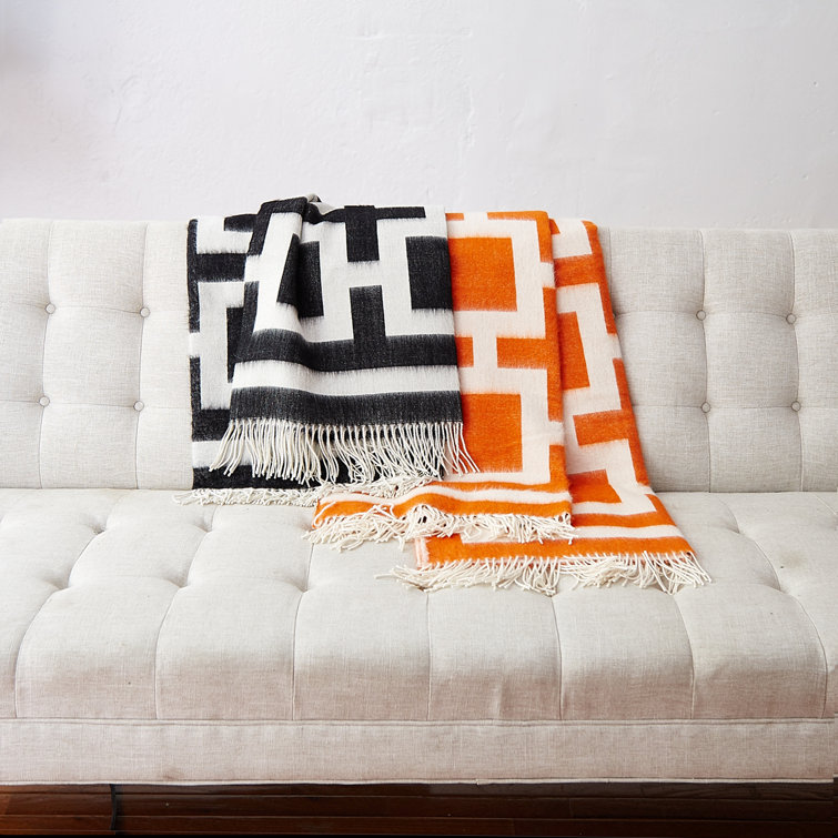 Peruvian Baby Alpaca Wool Electric Reversible 60" Throw