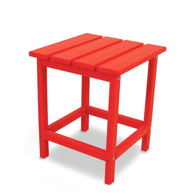 Sunset Red 18" POLYWOOD Outdoor Side Table
