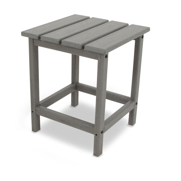 Slate Gray 18" Recycled Plastic Outdoor Side Table