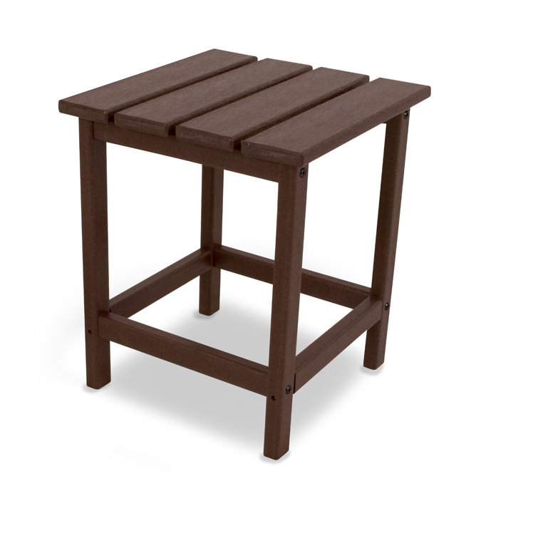 Mahogany 18" Outdoor Side Table with Recycled Lumber