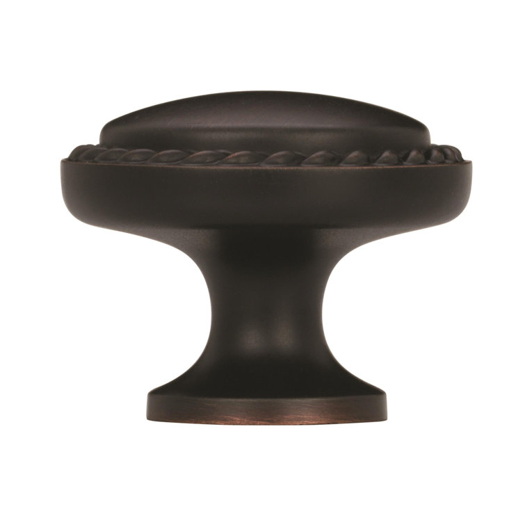 Oil Rubbed Bronze Round Cabinet Knob with Mounting Hardware