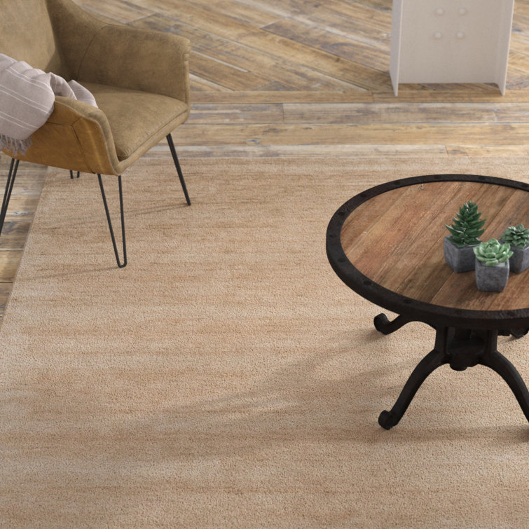 Sandstone 6' x 9' Hand-Knotted Wool and Viscose Area Rug