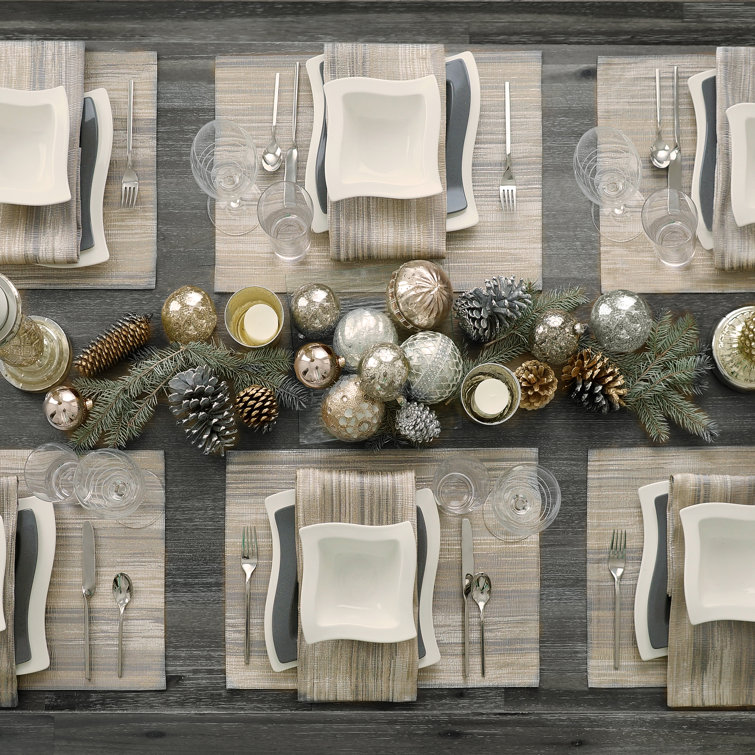 Radcliffe Multi-Color Jacquard Woven Placemats, Set of 4