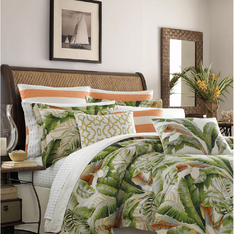 Island Elegance Embroidered Orange Stripe 18" Square Throw Pillow