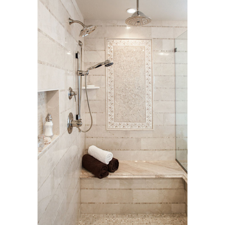 Crema Marfil Polished Marble 24" x 24" Tile