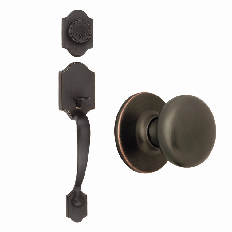 Oil Rubbed Bronze Door Handleset with Deadbolt and Knob