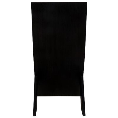 Noir Tech Charcoal Black Solid Wood Slim Side Chair