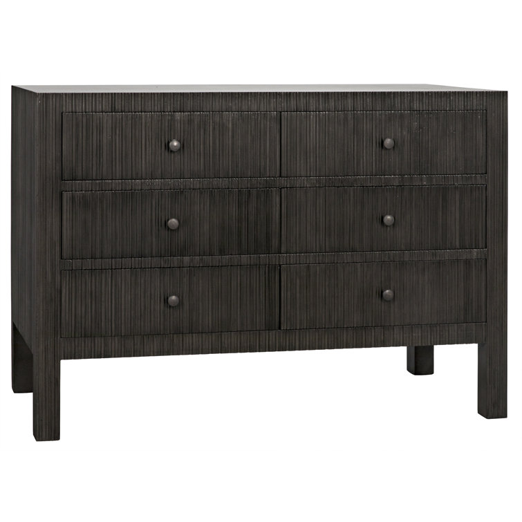 Conrad Double Black Mahogany 6-Drawer Dresser