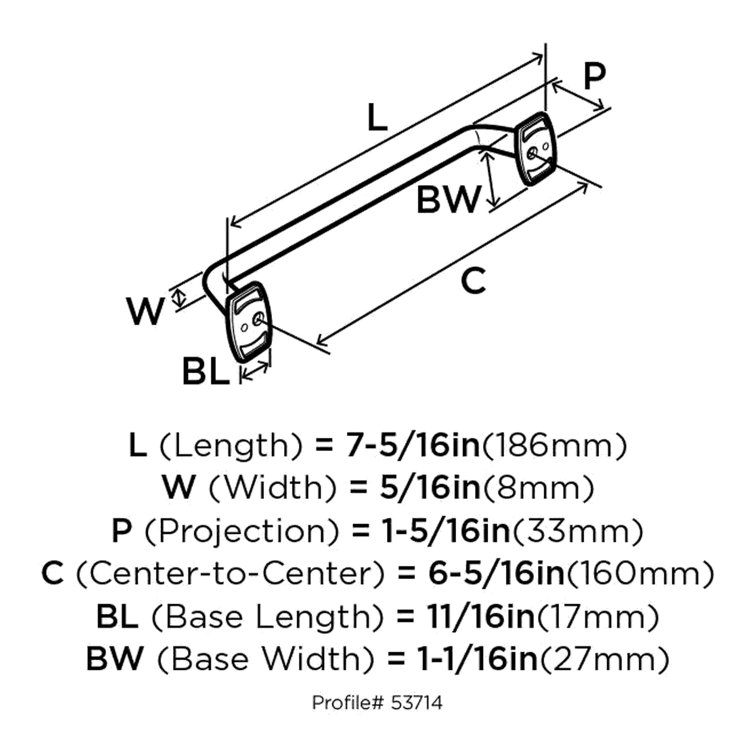 Satin Nickel 5-1/16" Industrial Cabinet Pull
